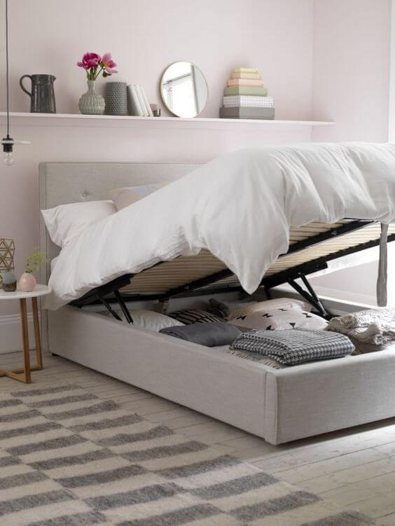decoração de quarto com cama box baú