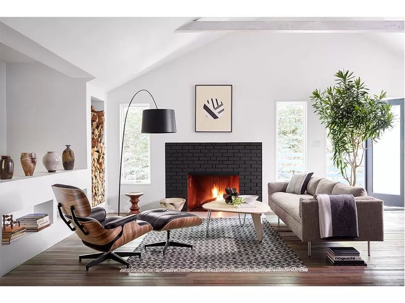 decoração de quarto com poltrona charles eames