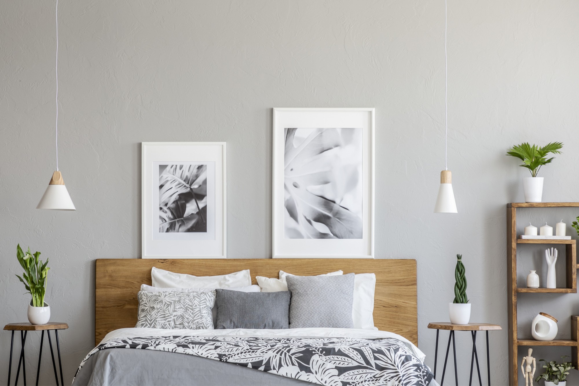 Quarto cinza: inspirações de estilos (minimalista