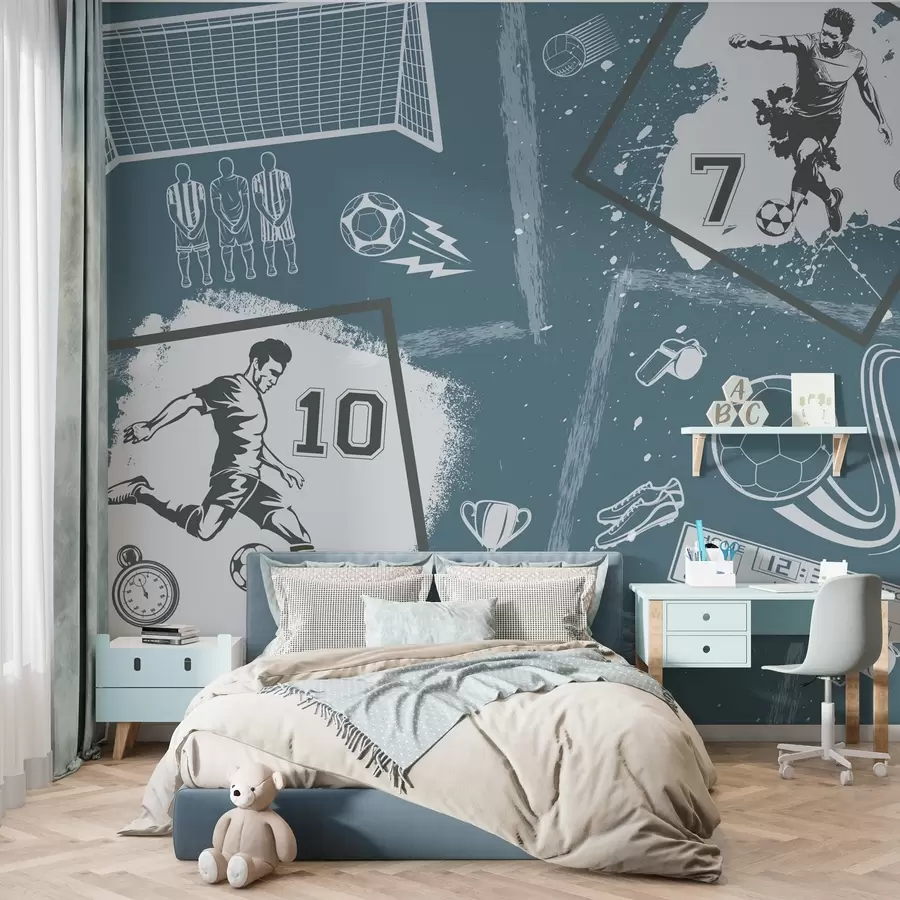 decoração de quarto de futebol