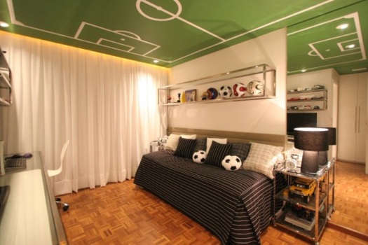decoração de quarto de futebol