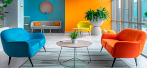 decoração de sala de espera