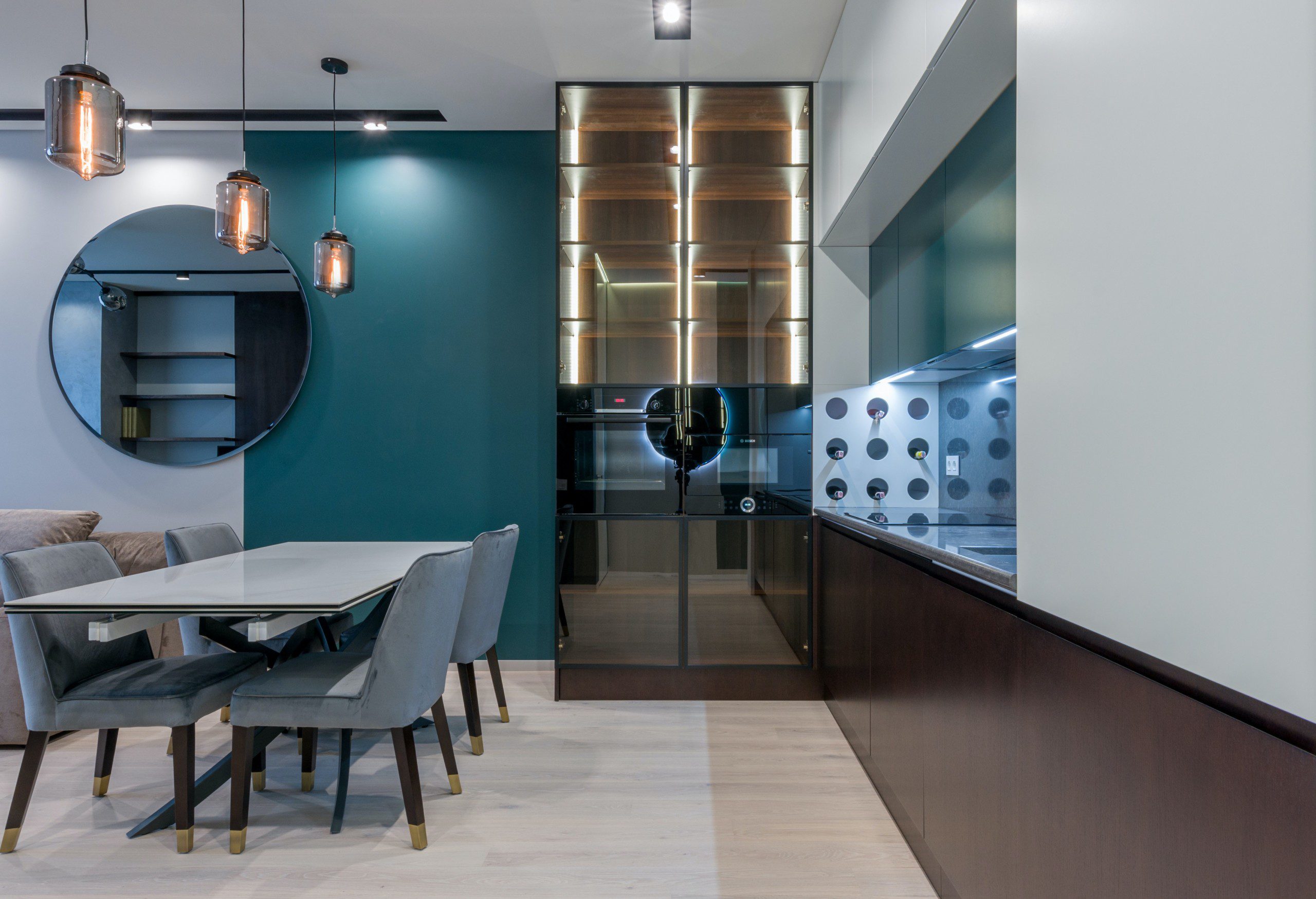 decoração de sala de jantar moderna