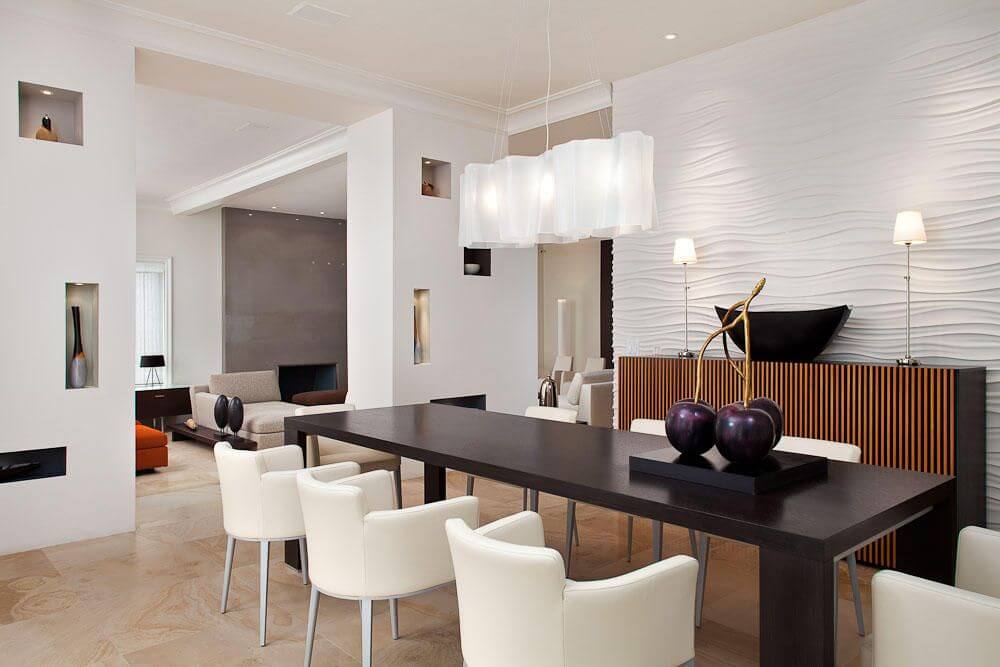 decoração de sala de jantar moderna