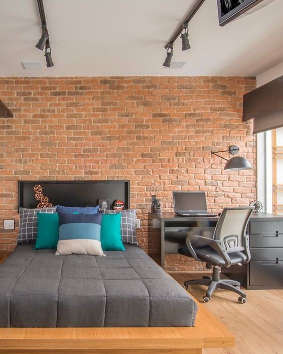 Inspirações de Quarto Masculino Industrial: Do Rústico ao Moderno