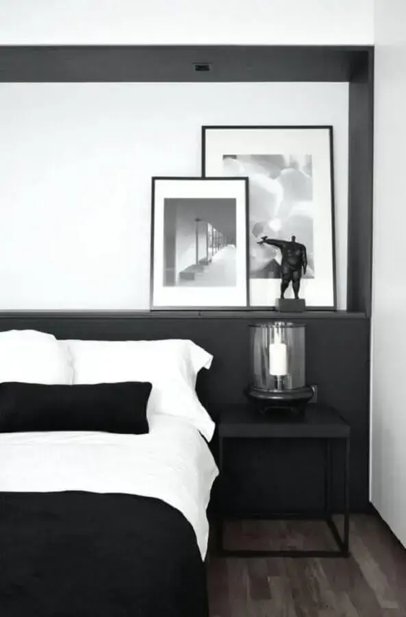 fotografias em preto e branco quarto