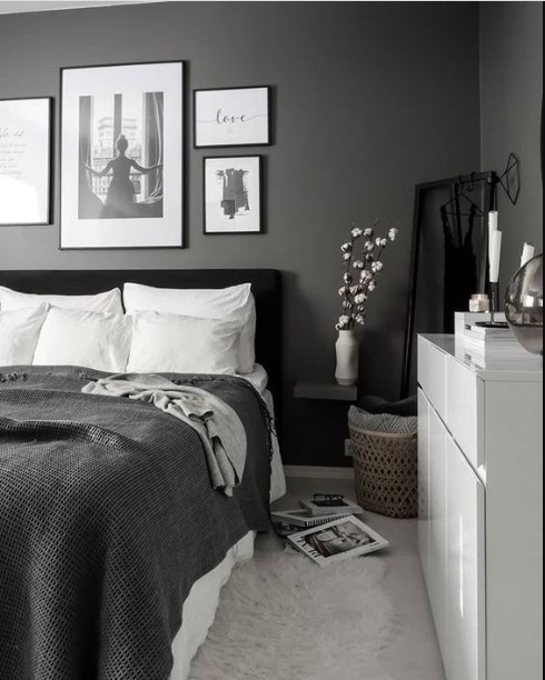 fotografias em preto e branco quarto
