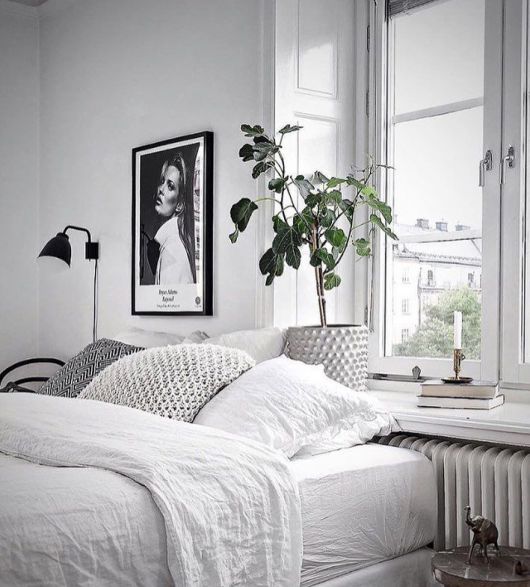 fotografias em preto e branco quarto