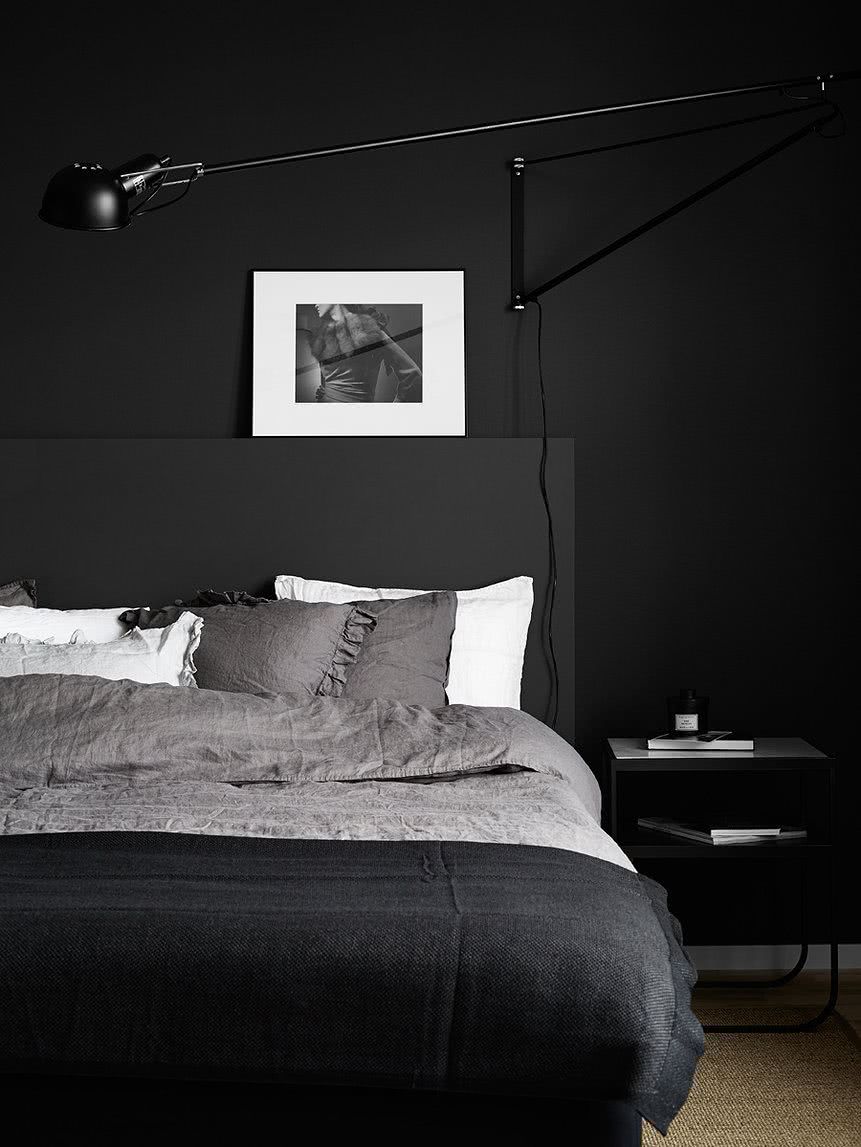 fotografias em preto e branco quarto