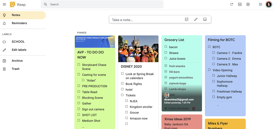 Como compartilhar listas e notas no Google Keep com outras pessoas