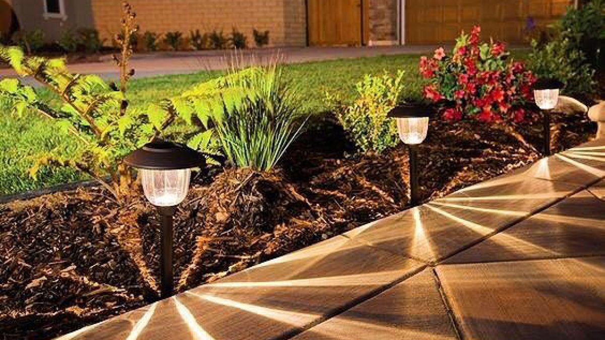 iluminação de jardim
