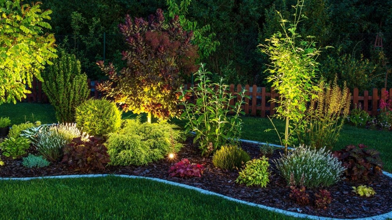iluminação de jardim