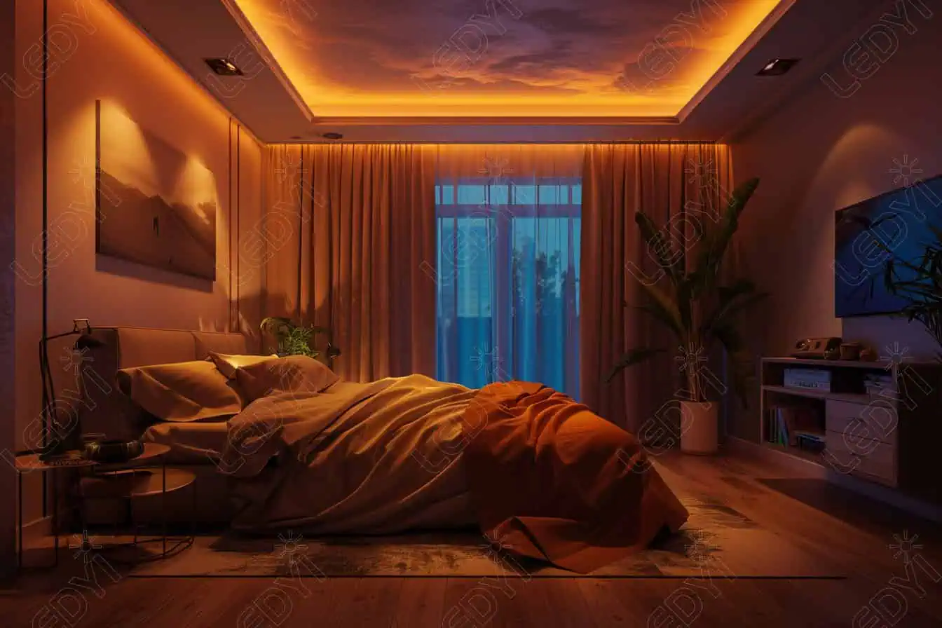 iluminação indireta no quarto