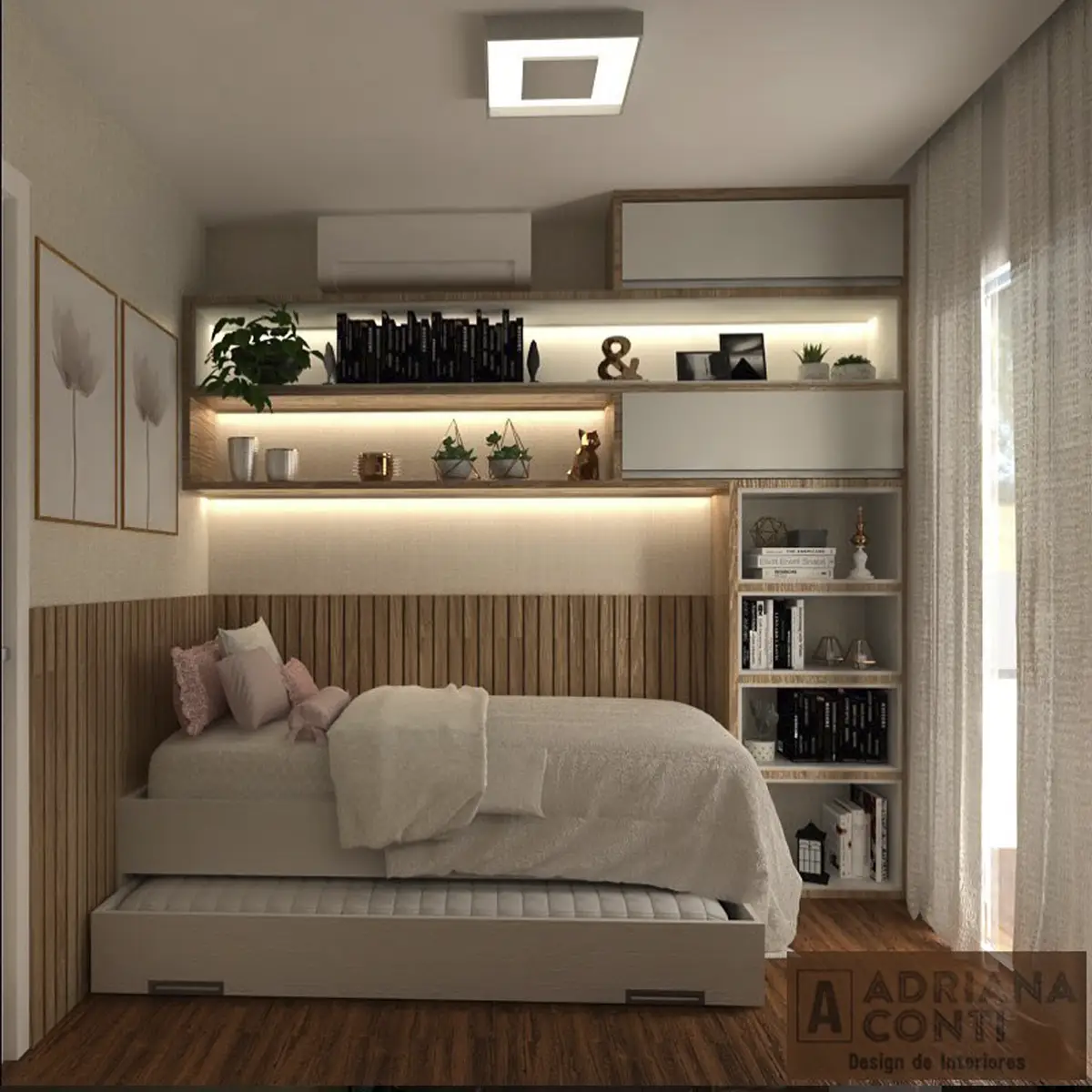 iluminação quente para quarto