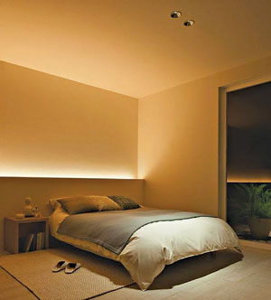 iluminação quente para quarto
