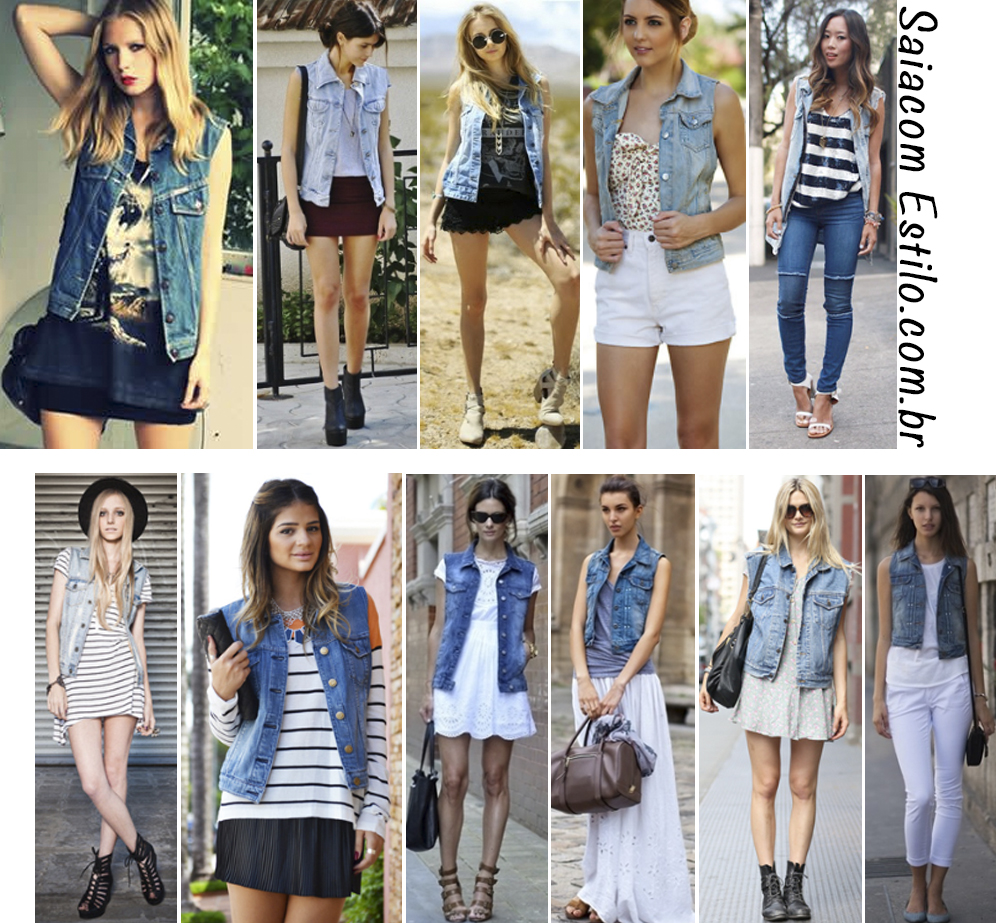 looks com colete jeans