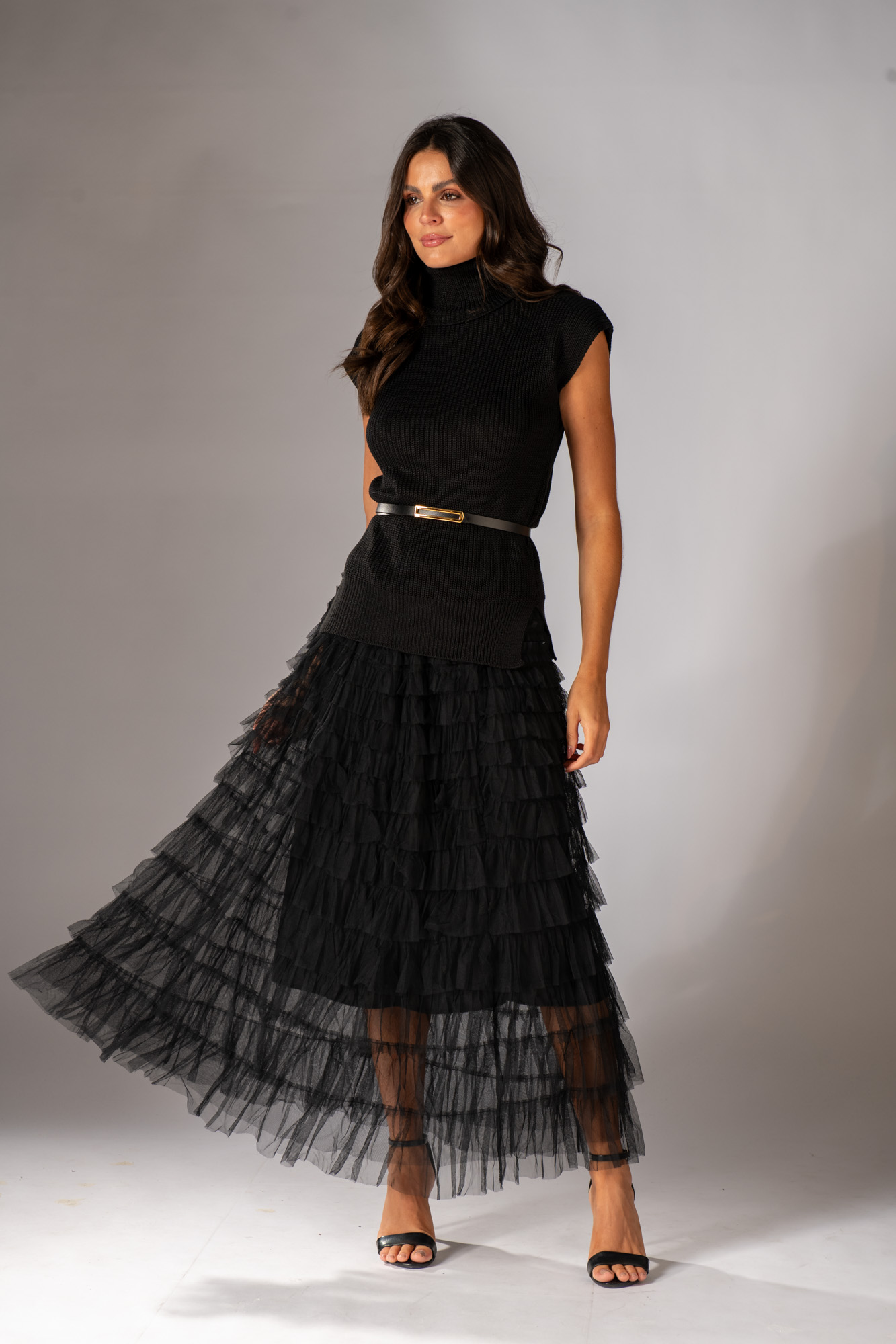 looks com saia de tule