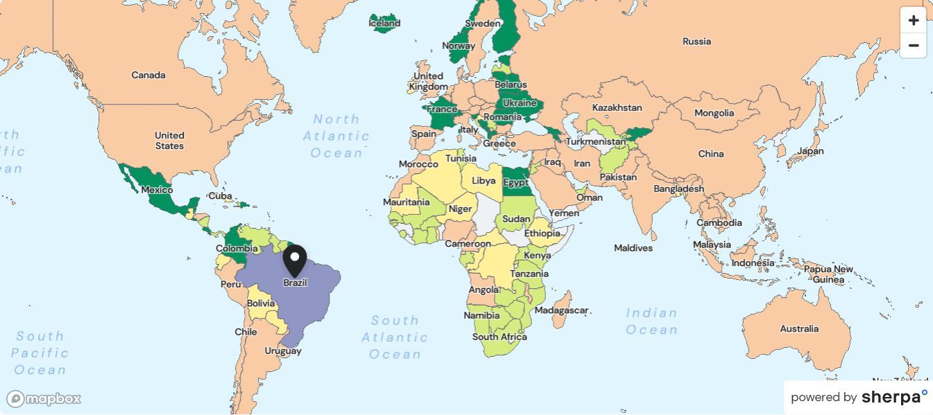 mapa viagem