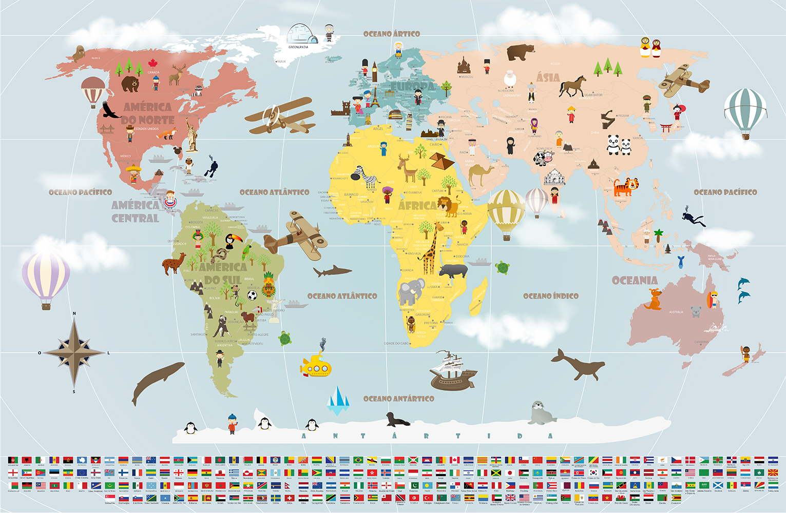 mapa viagem