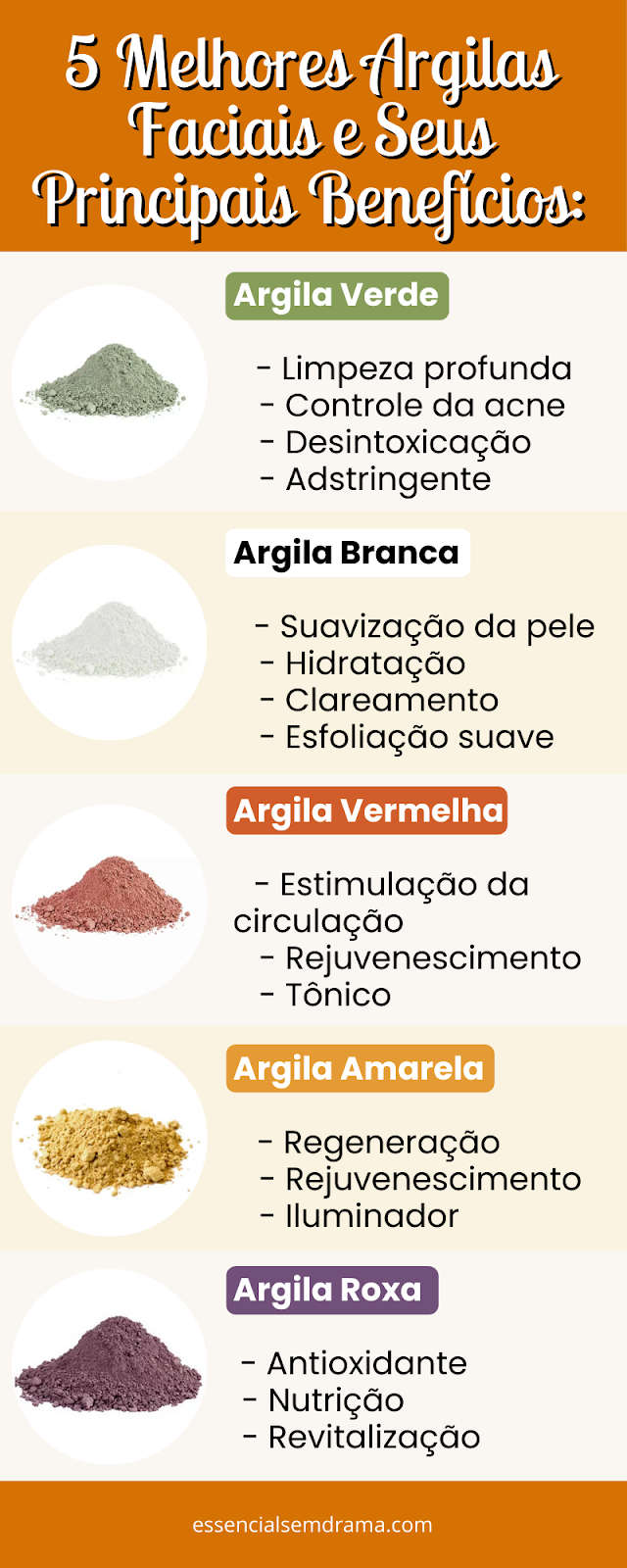 melhores argilas para o rosto