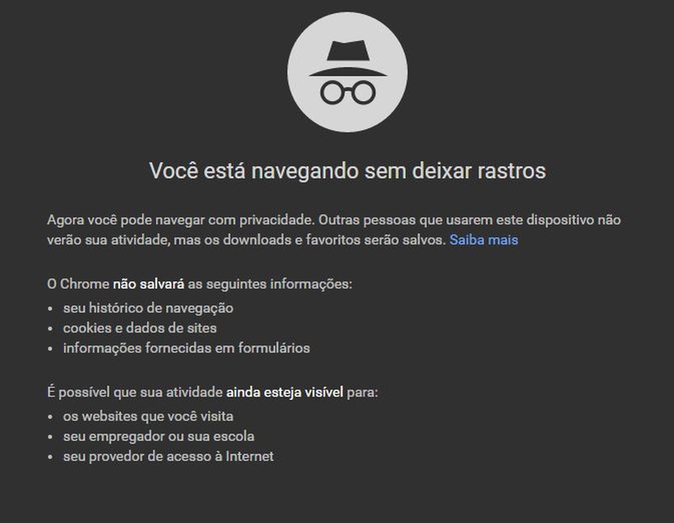 navegação anônima é segura