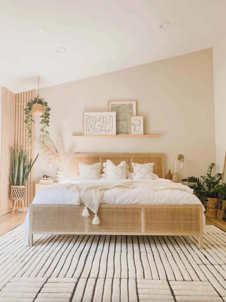 Móveis Essenciais: Como Escolher para um Quarto Boho Minimalista