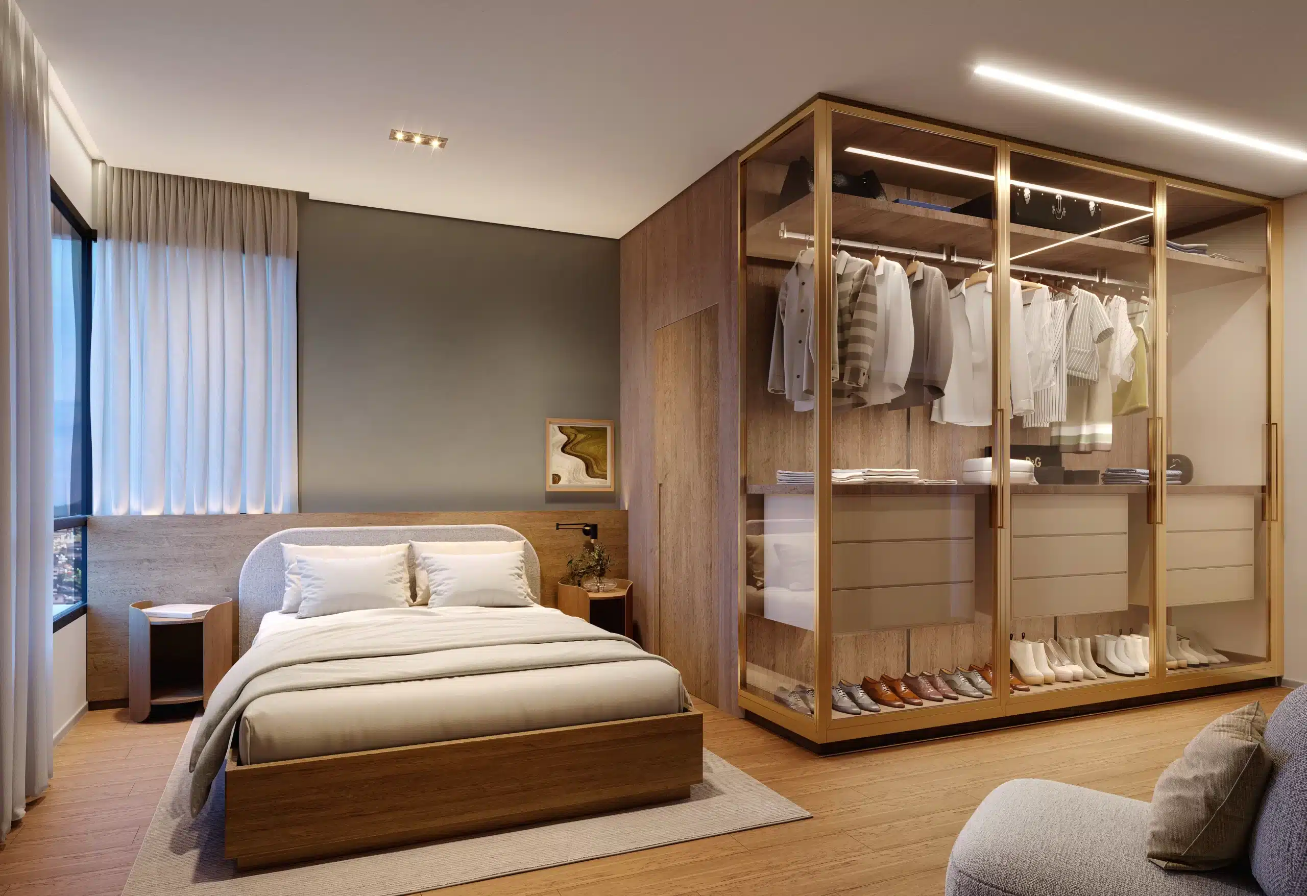 quarto com ventilação natural otimizada