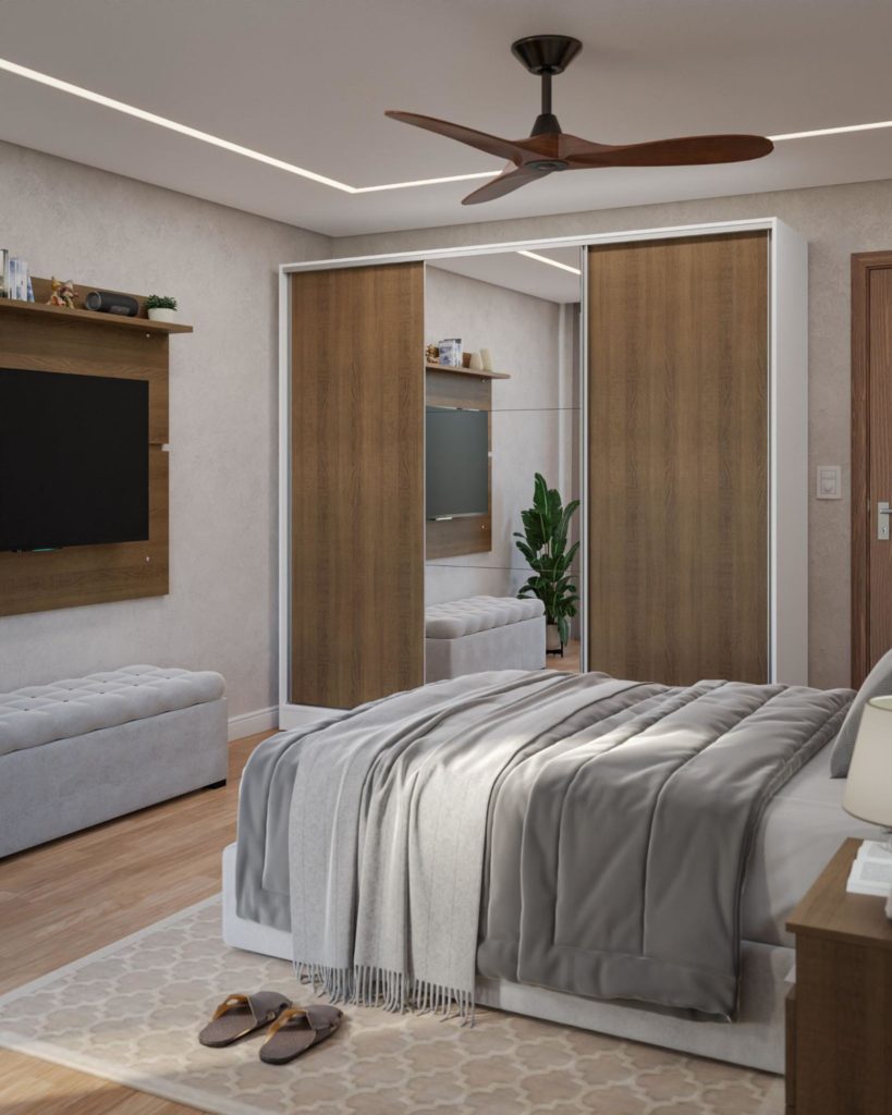 quarto com ventilação natural otimizada