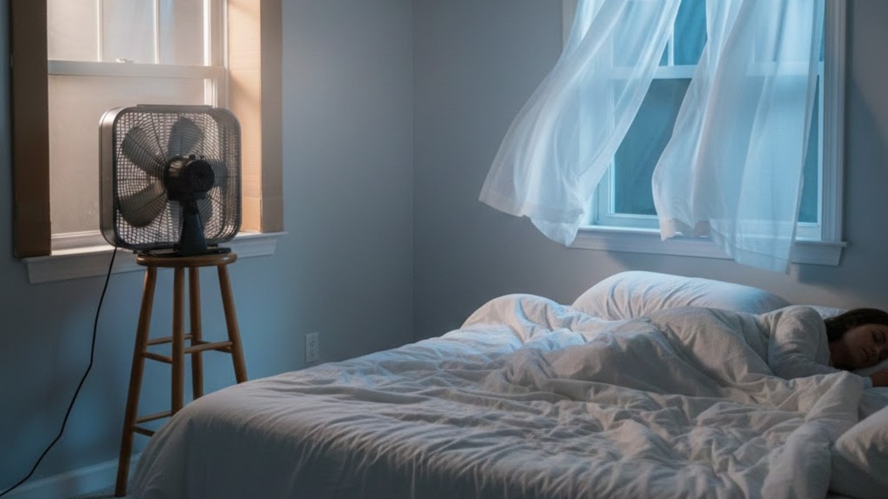quarto com ventilação natural otimizada