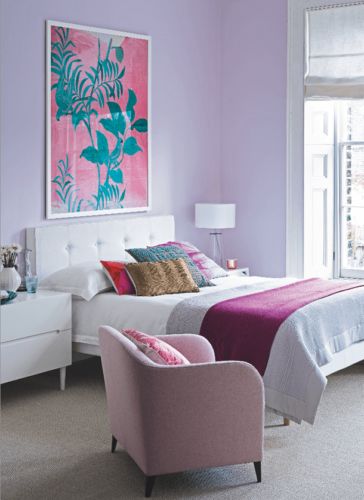quarto lilás moderno