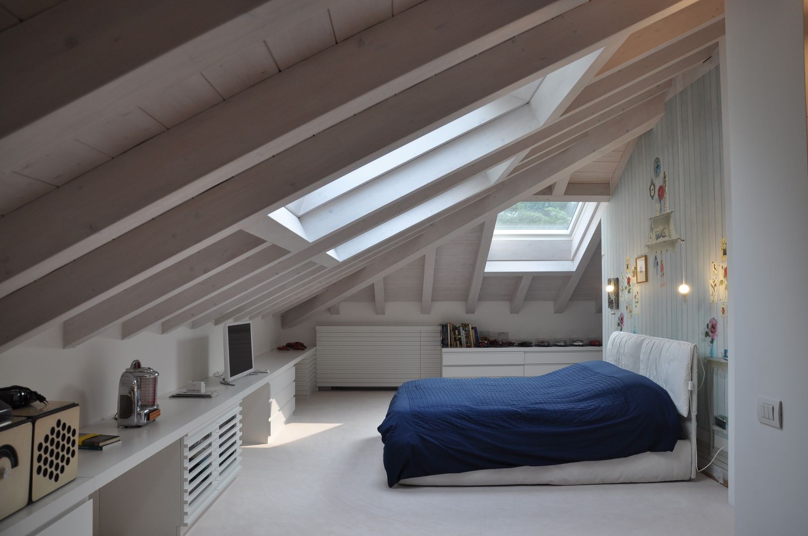quarto no sótão decoração