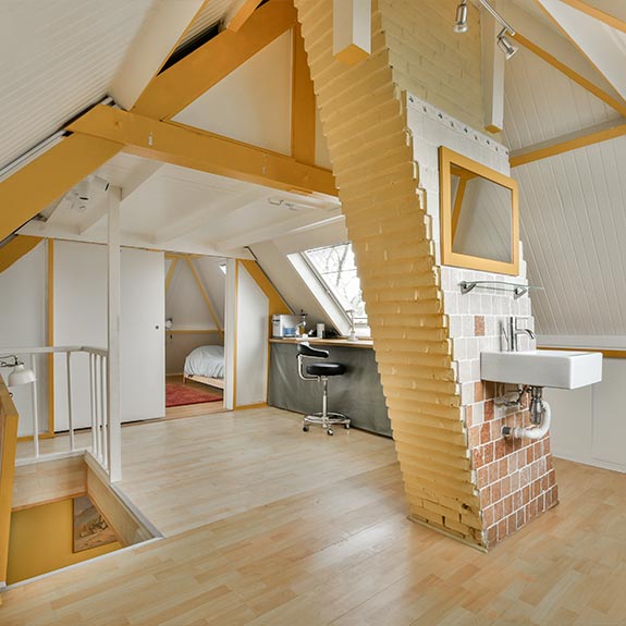 quarto no sótão decoração