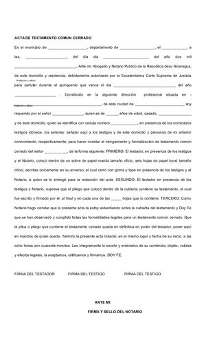Testamento Cerrado