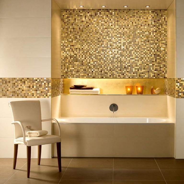 quanto custa decorar um banheiro com detalhes dourados