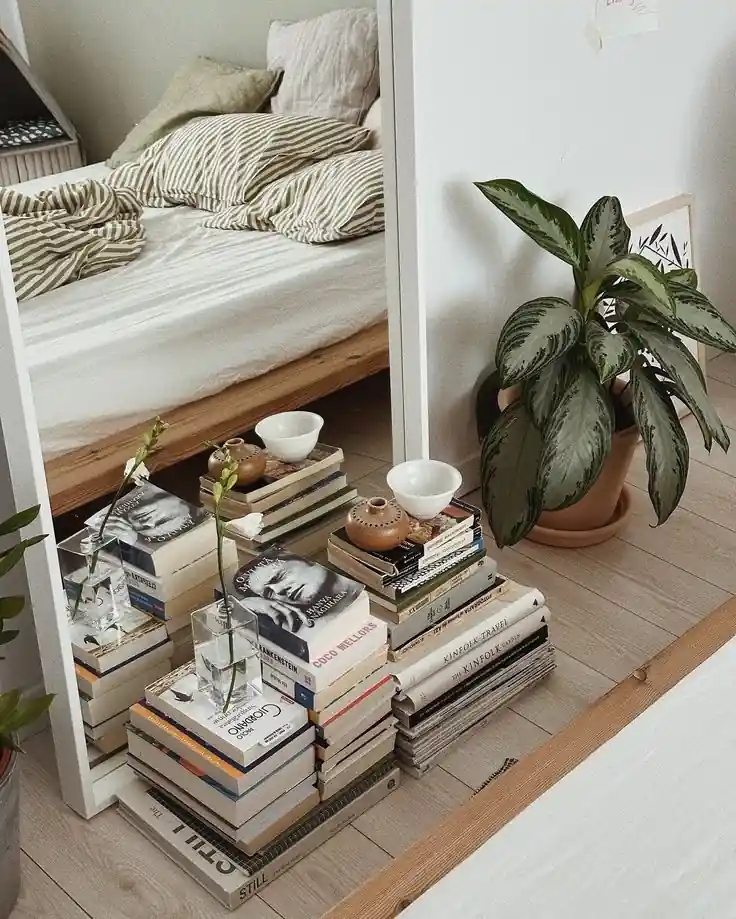 ideias criativas para organizar livros em casa