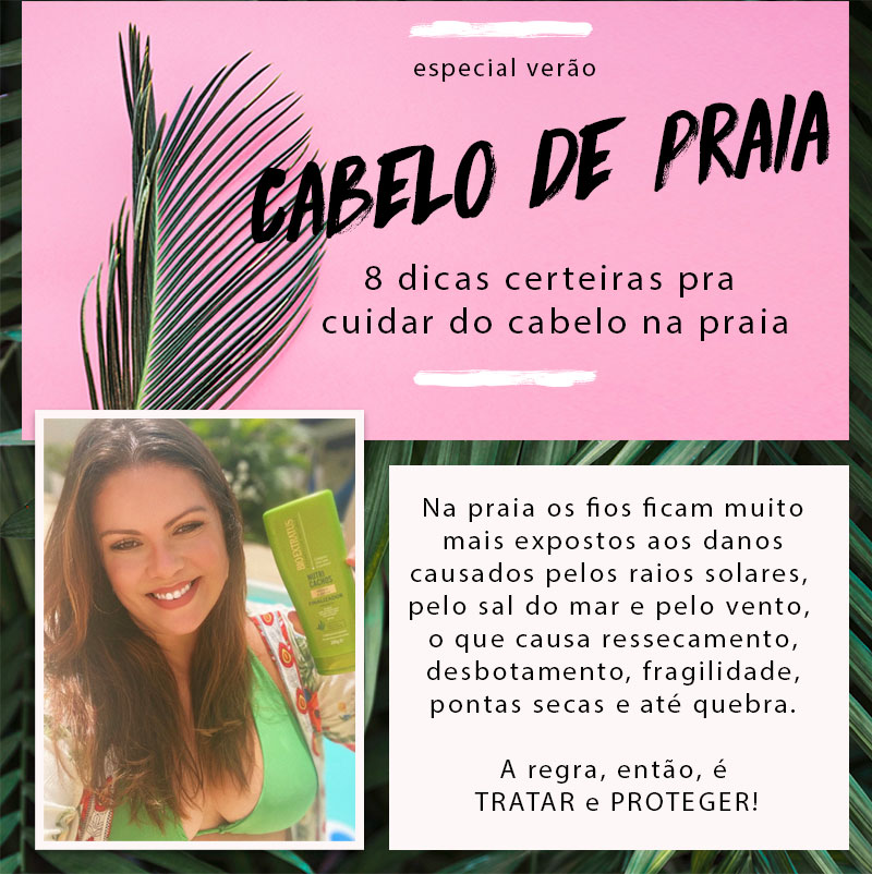 cuidados com o cabelo na praia