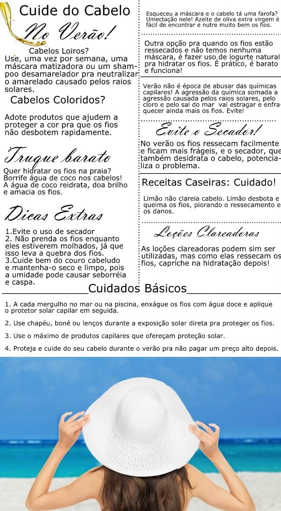 melhores produtos para cabelo na praia