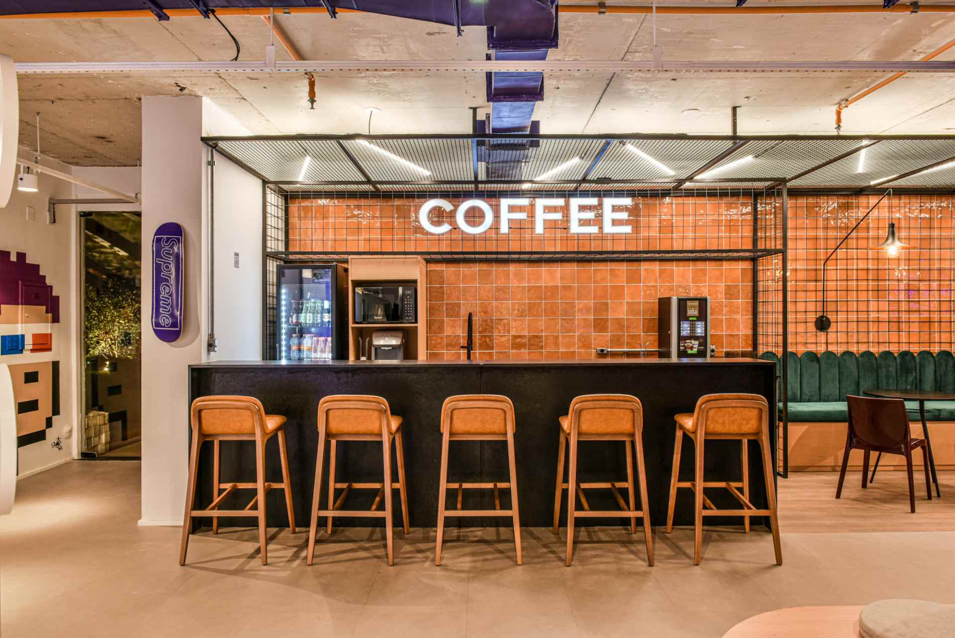 decoração de cafeteria