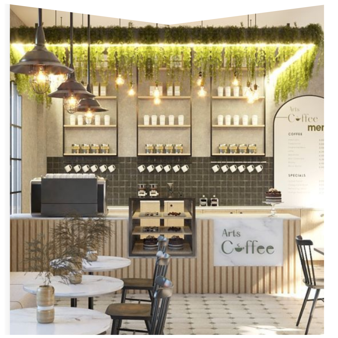 ideias de decoração para cafeteria pequena e charmosa