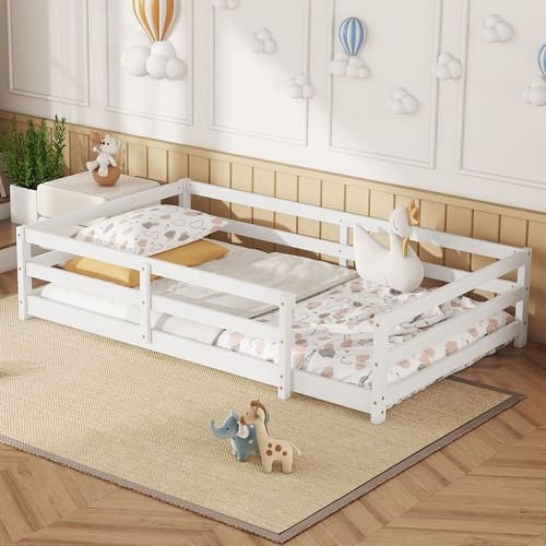 decoração de quarto com almofadões no chão