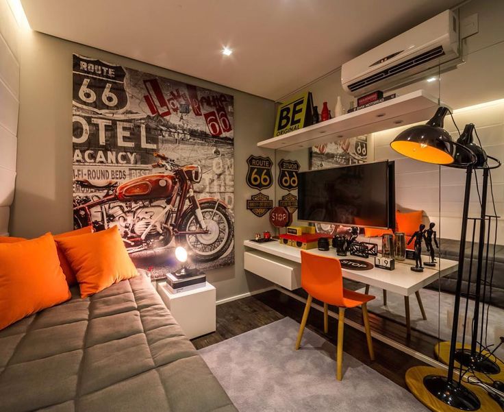 quarto adolescente masculino moderno vs industrial