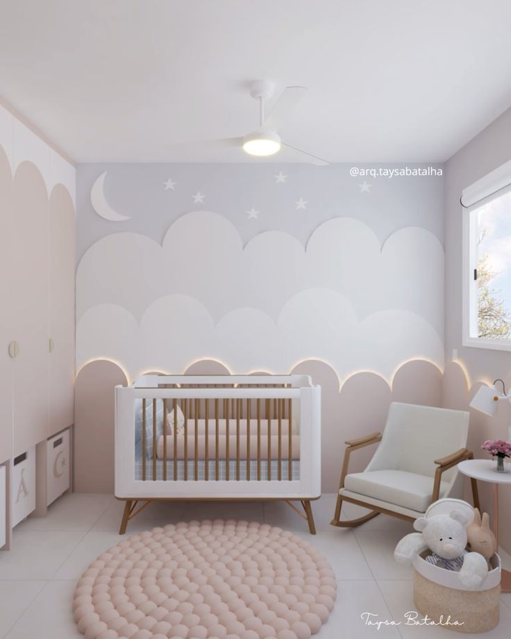 como fazer pintura de nuvem em parede de quarto de bebê