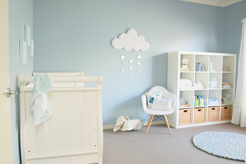 ideias de decoração quarto de bebê nuvem simples