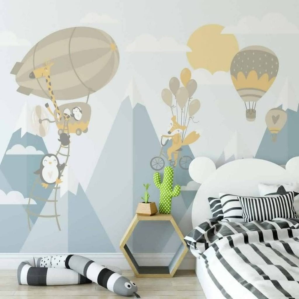 papel de parede infantil durável