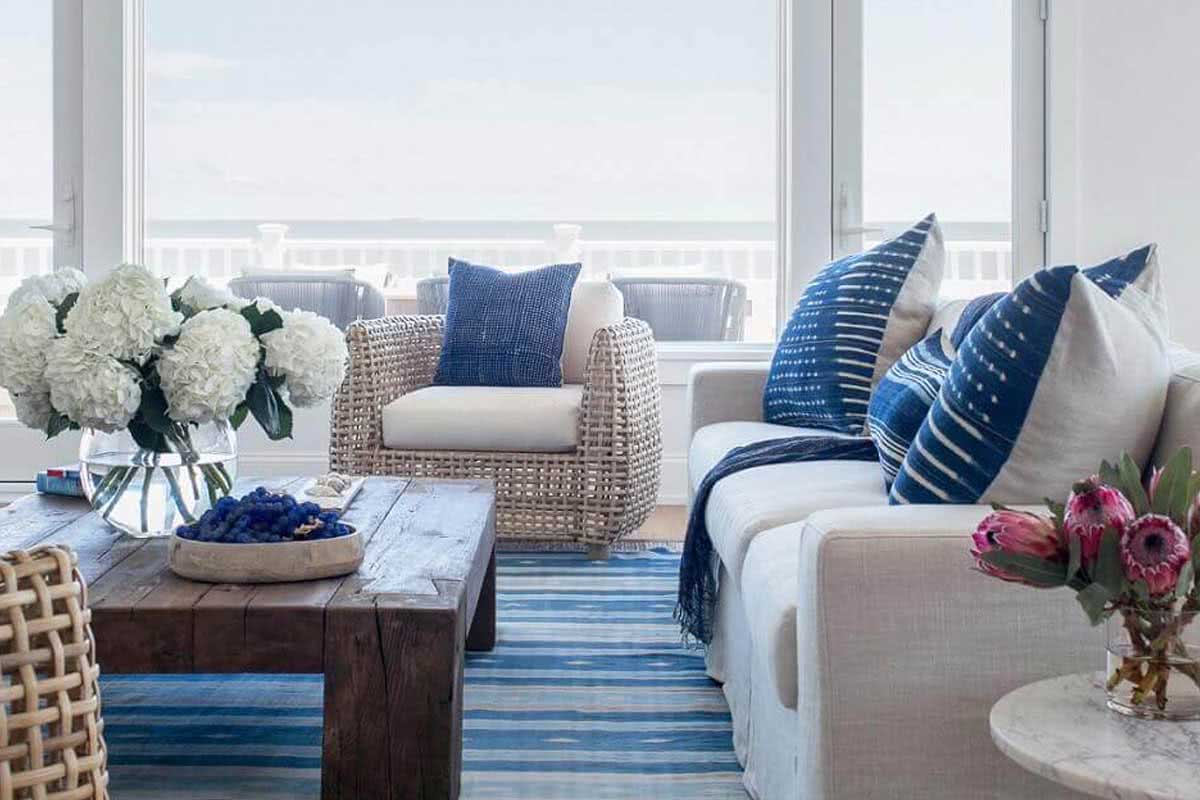 ideias de decoração navy para sala