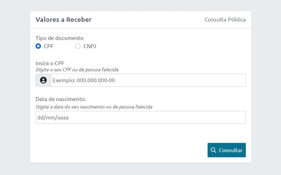 como consultar dinheiro esquecido no banco central