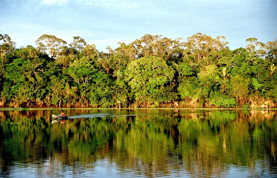 fotos de paisagens amazônicas ao amanhecer/pôr do sol