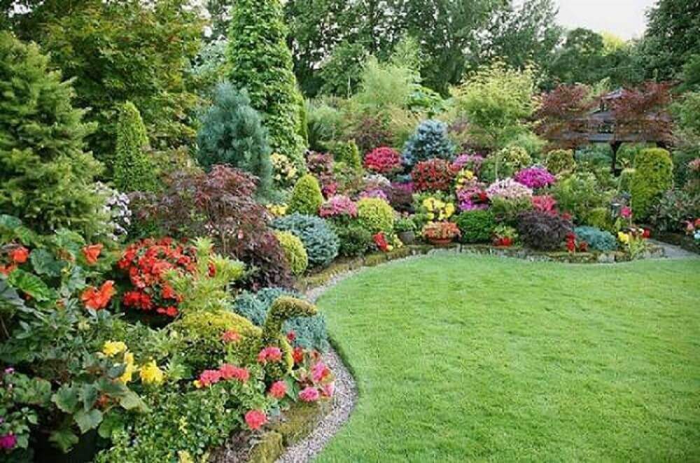 fotos de belos jardins floridos