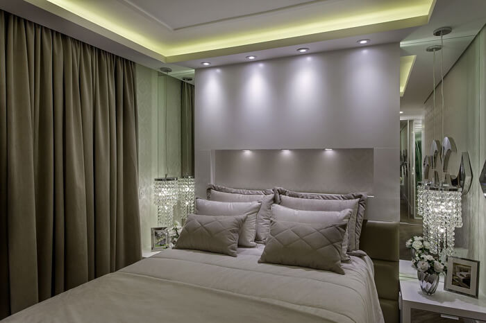 ideias de iluminação para quarto pequeno
