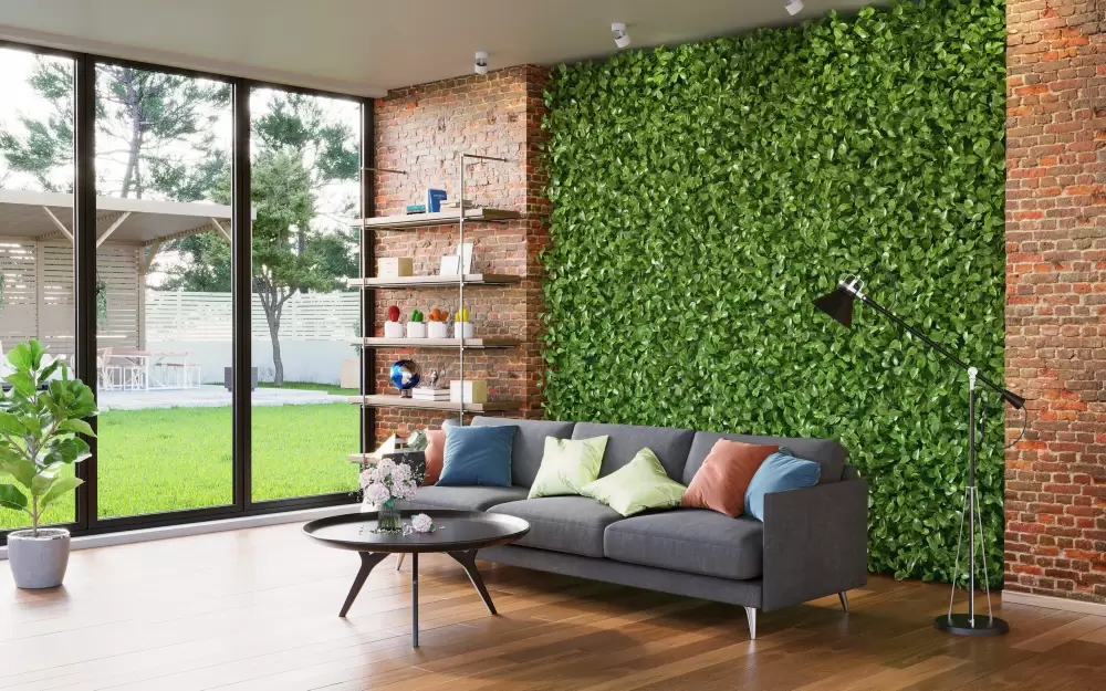 Jardim vertical com iluminação LED